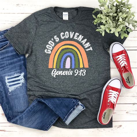 Rainbow Shirt Christian Rainbow Shirt Bible Verse Shirt Etsy