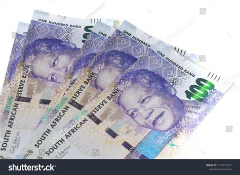South African Rands Banknotes Isolated On Stock Photo 1035873517