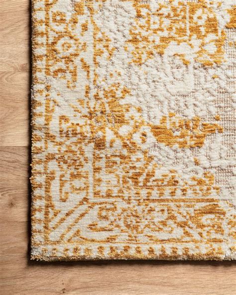 Lindsay Lis 01 Gold Antique White Area Rug Magnolia Home By Joanna