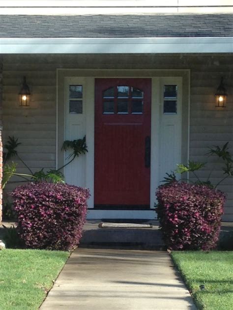 Maybe you would like to learn more about one of these? Red door with white trim | Home projects, Outdoor decor