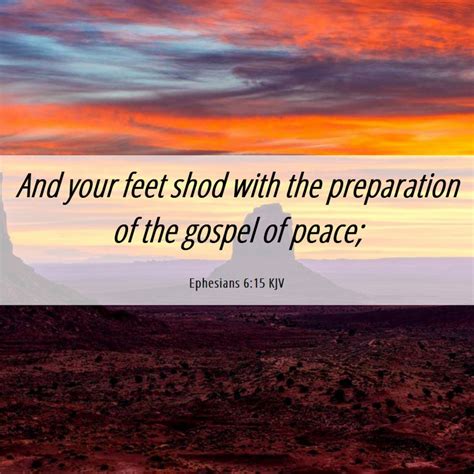 Ephesians 615 Kjv And Your Feet Shod With The Preparation Of The