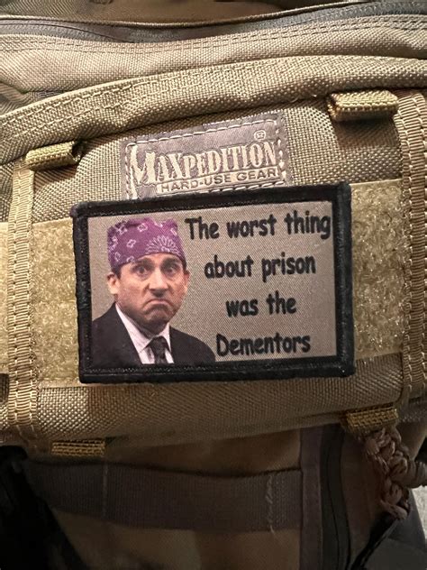 2x3 The Office Prison Mike Dementors Morale Patch Custom Velcro