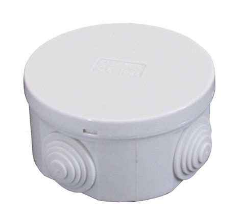 Esr 80mm Ip44 Round Pvc Junction Box With Knockouts Grey Electrical World