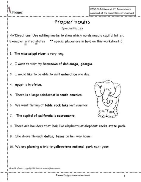 Common And Proper Nouns Worksheets For Grade 5 — Db