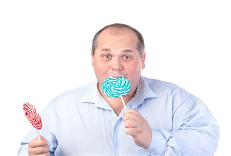 Obese Man Wearing A Blue Shirt Indulging In Fatso Expressing One Png