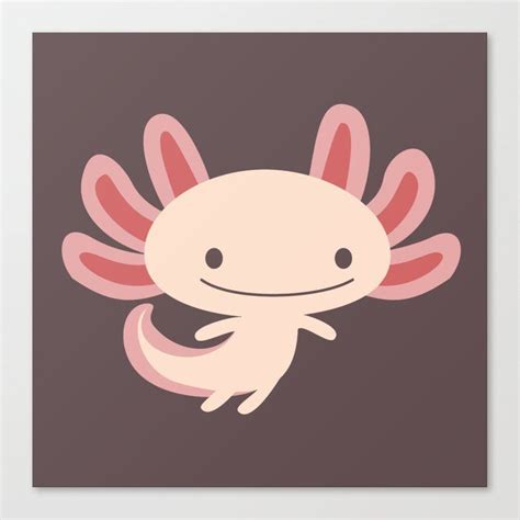 Cute Axolotls Canvas Print By Petits Pixels Medium In 2021 Baby