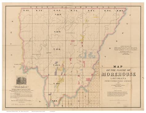 Morehouse Parish Louisiana 1860 Old Map Reprint Old Maps