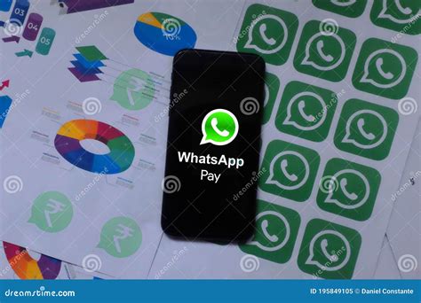 Smart Phone With The Whatsapp Pay Logo Editorial Image Image Of