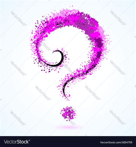 Colorful Stylized Question Mark Royalty Free Vector Image