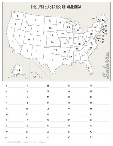 This 50 states quiz is a fun way to test your knowledge or to review for your geography class. Label 50 States Worksheet in 2020 | Map quiz, States and capitals, Maps for kids