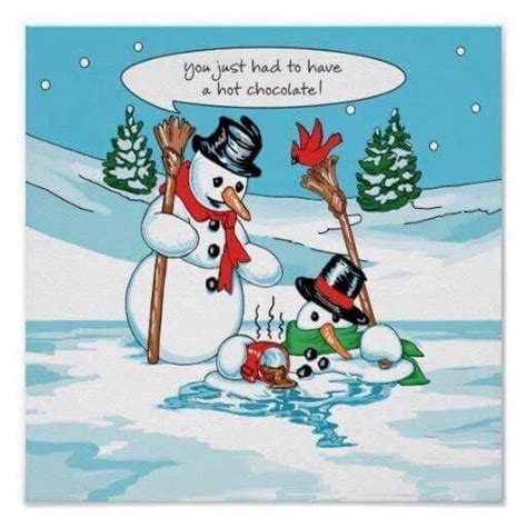 All Melted Funny Snowman Christmas Humor Winter Humor