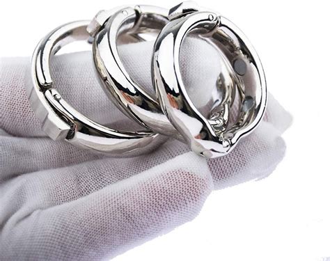 Jinqian Edelstahl Verstellbarer Penis Ringe Cockring Metall Cock Ringe