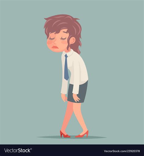 ✓ free for commercial use ✓ high quality images. Tired disheveled businesswoman sad weary woman Vector Image