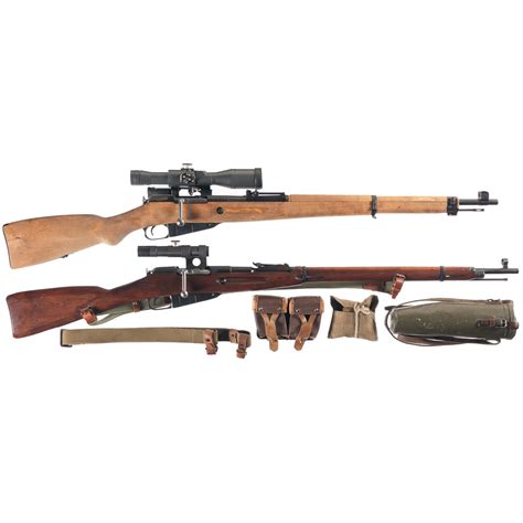 Two Bolt Action Sniper Rifles A Finish Model 39 Bolt Action Rifle
