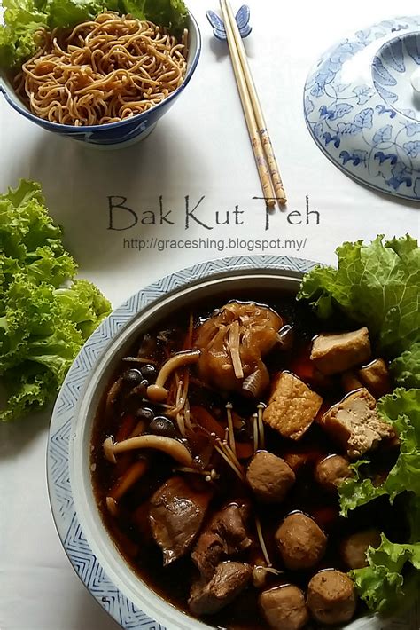 In a deep soup pot, add bak kut teh spice mix, 2 litres water, garlic cloves, soy sauces and blanched pork ribs. Grace's Blog 欣语心情: 肉骨茶 Bak Kut Teh