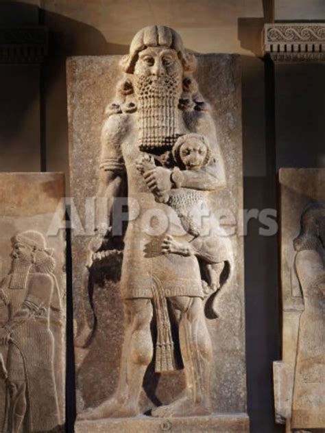 Gilgamesh Or The Lion Spirit Stone Relief Assyrian 8th Century Bc