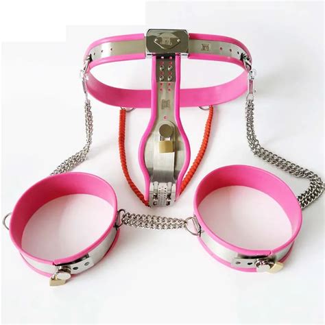 2018 New Stainless Steel Female Chastity Belt BDSM Bondage Kit Fetish