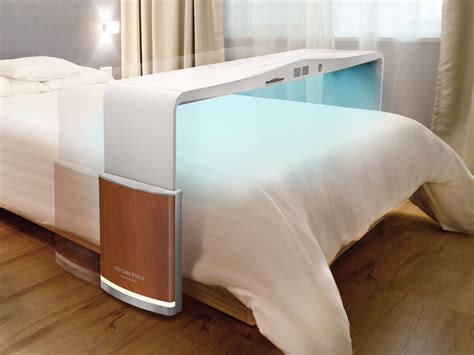 It has a beautiful espresso finish, and each tier has a large surface area. BED CARE TABLE | iF WORLD DESIGN GUIDE