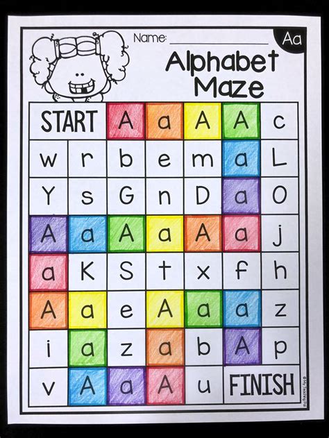 Alphabet Maze Worksheets Letter Recognition Kindergarten Letters