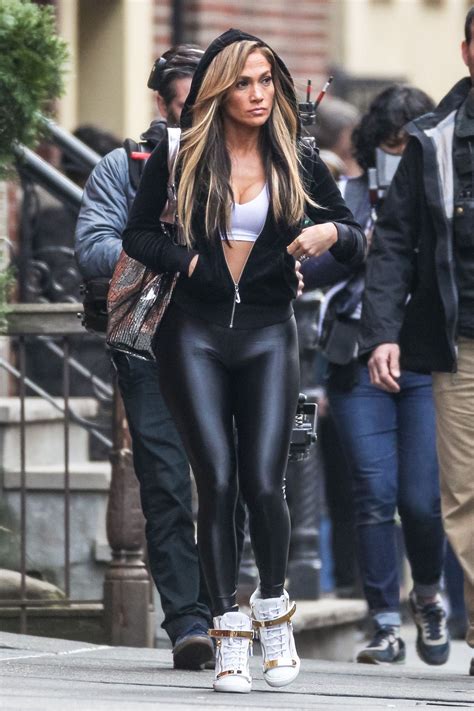 jennifer lopez exposing her stunning body in pink bikini and leather pants for new movie hustler
