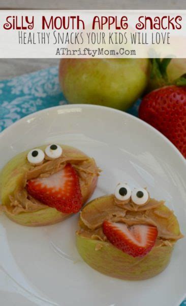 Fun Healthy Snacks For Kids - Silly Mouth Apple Snacks - A ...