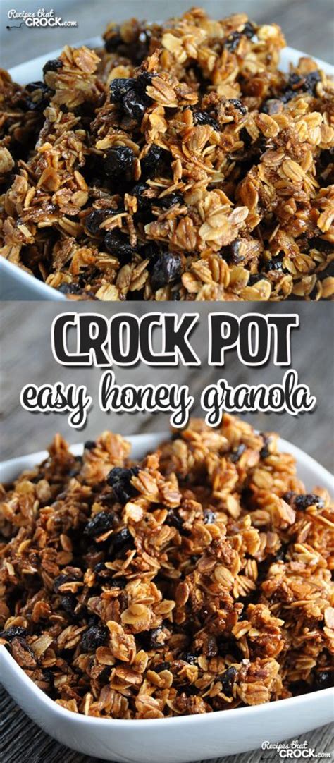 Your guests will wonder how you became such a talented chef! Easy Crock Pot Honey Granola - Recipes That Crock!