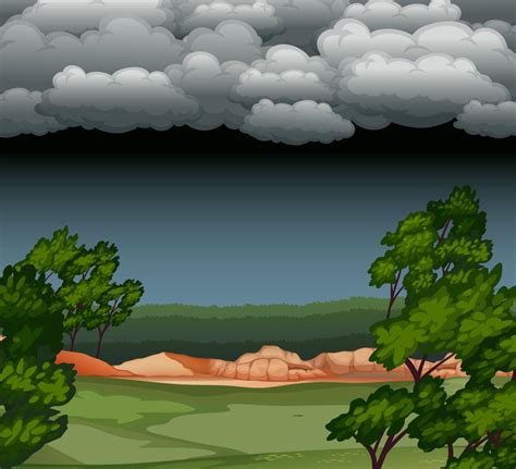 Noche Nublada Paisaje Natural Cloudy Nights Cloudy Weather Clipart