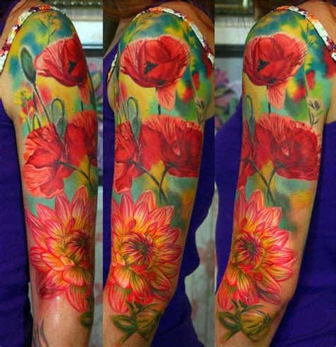 Flowers Tattoo By Nikasamarina On Deviantart Sleeve Tattoos Floral