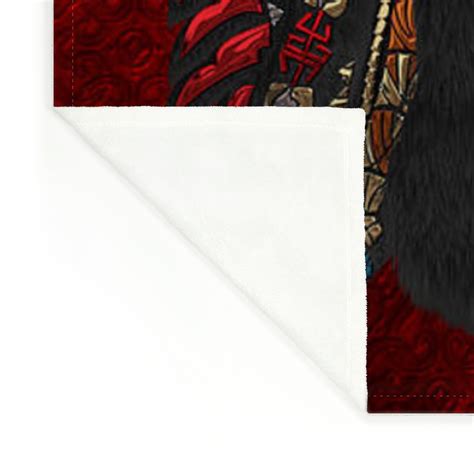 Chinese Masks Large Masks Series The Red Face Fleece Blanket By