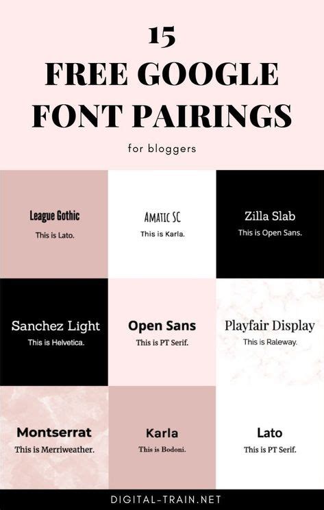 34 Font Pairings Type Combinations Ideas Fonts Font Combinations