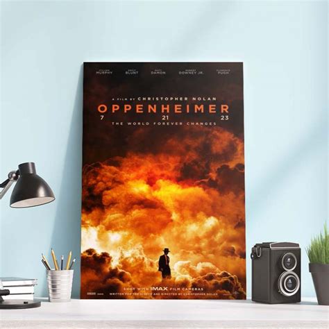 Oppenheimer By Christopher Nolan Official Poster Canvas Kaiteez
