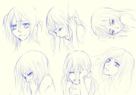 Sketches Crying Girls By X3kikix3 On Deviantart