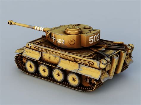 Panzerkampfwagen Vi Ausf E 3d Model 3ds Maxmaya Files Free Download