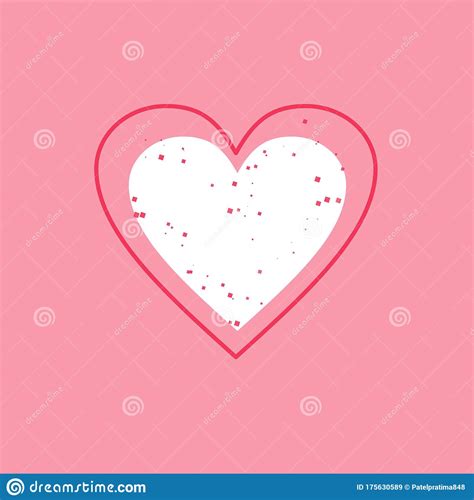 Love Heart Drawn On Abstract Background Vignettes Frame Template