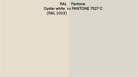 Ral Oyster White Ral 1013 Vs Pantone 7527 C Side By Side Comparison