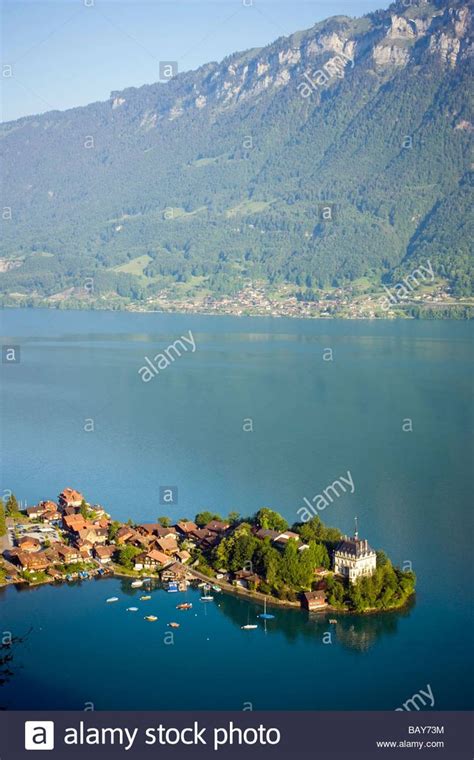 View On Iseltwald Lake Brienz Bernese Oberland Highlands Canton Of