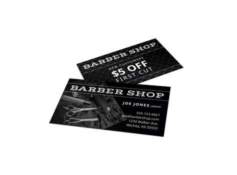 Classic Barber Shop Business Card Template Mycreativeshop