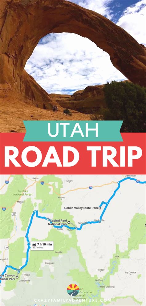 Utah Road Trip All 5 Utah National Parks Road Trip And More Map