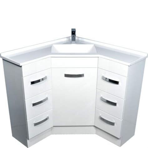 Bathroom Corner Vanity Unit And Artificial Marble Basin Top 900mm X 900mm