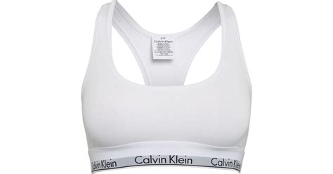 Calvin Klein Modern Cotton Bralette In White Lyst