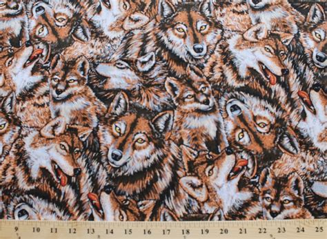 Cotton Wolves In The Wild Allover Wolf Wolves Animals Packed Cotton
