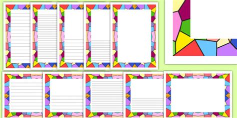 Stained Glass Window Themed Page Borders