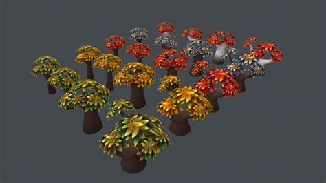 3d Model Stylized Low Poly Game Ready Trees Vr Ar Low Poly Cgtrader