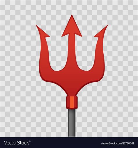 Red Trident Of The Devil Isolated Royalty Free Vector Image