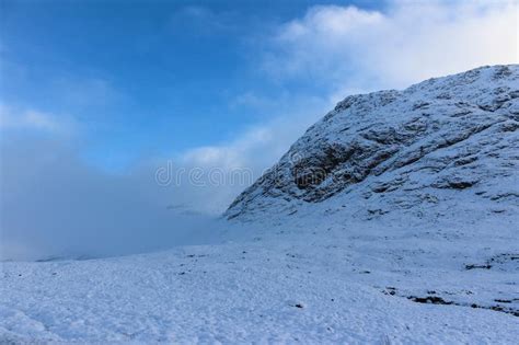 Snow Covered Mountain In Scottish Highlands Stock Photo Image Of Alps