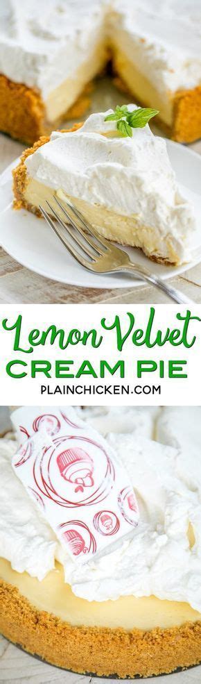 Lemon Velvet Cream Pie Hands Down The Best Lemon Pie Ever Everyone