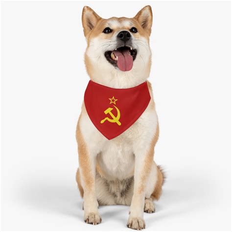 Communist Dog Hammer And Sickle Socialist Pet Bandana Collar Etsy