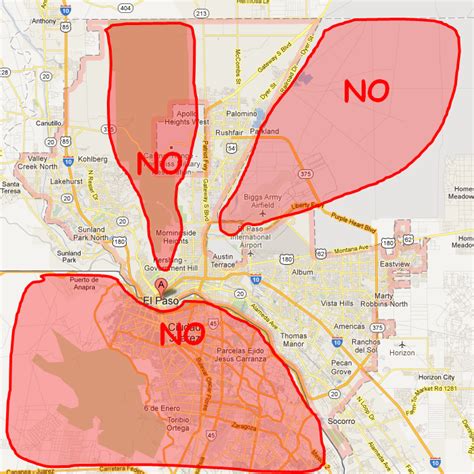 El Paso Neighborhood Map