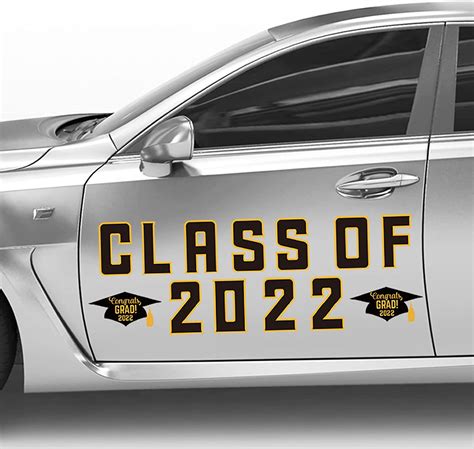 Buy Roetyce 13pcs Black Gold Class Of 2022 Graduation Car Magnets Set