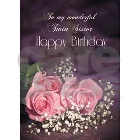 For Twin Sister Happy Birthday With Rosesdelicate